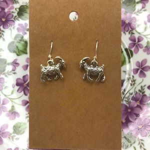 Small dangly goat earrings